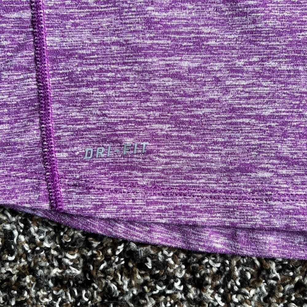 Nike Women's Heathered Purple Long Sleeve Top - Picture 9 of 10